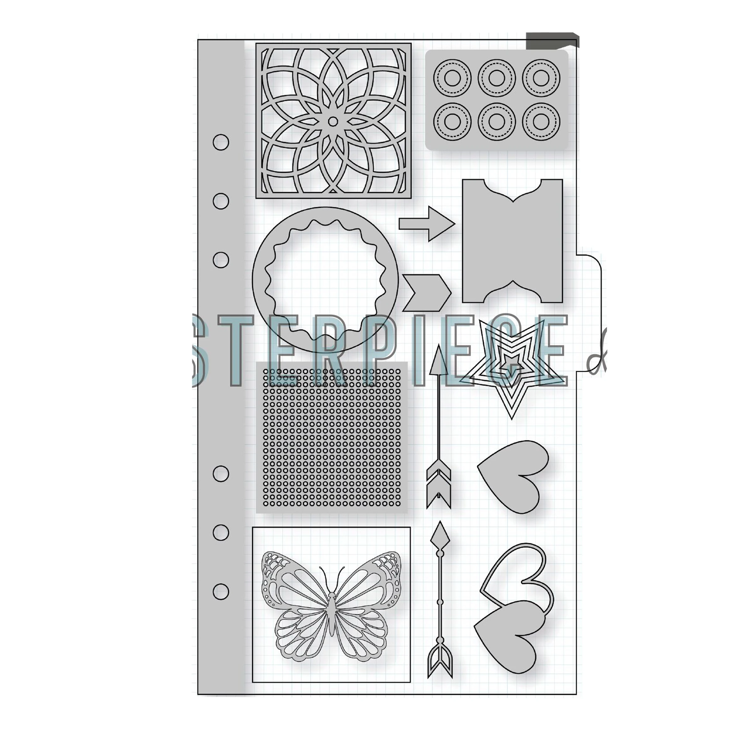 Alphabet pattern hot foil metal cutting dies for scrapbook DIY paper card album