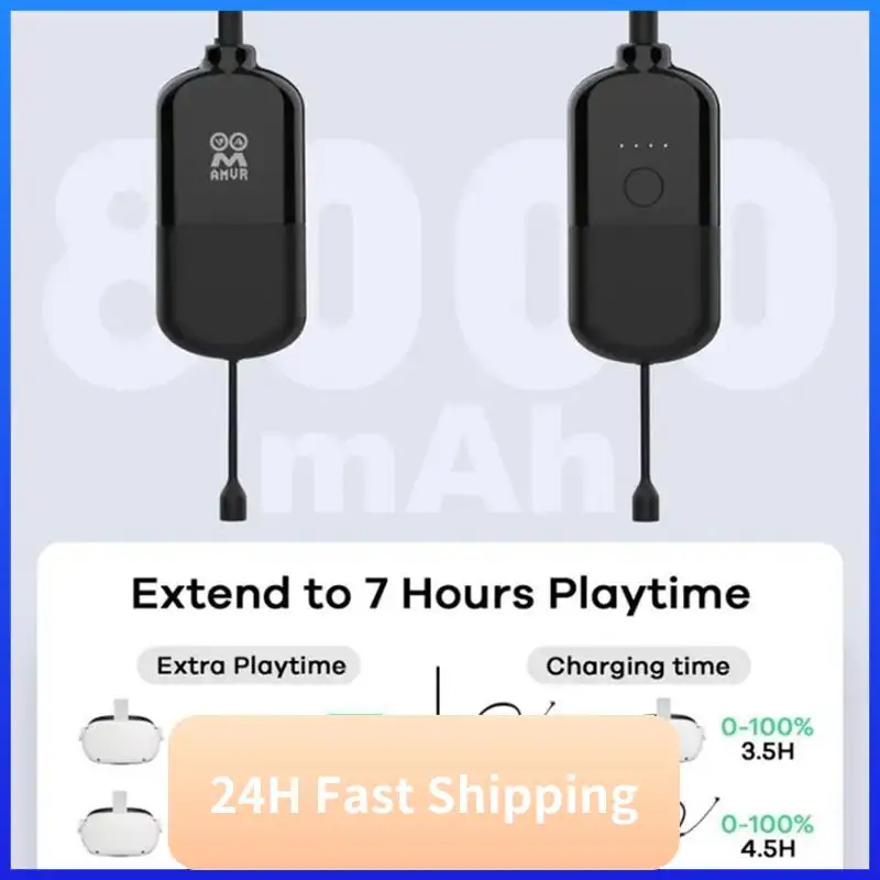 Black AMVR OOM Rechargeable Power Bank 8000Mah For PICO4 Neck