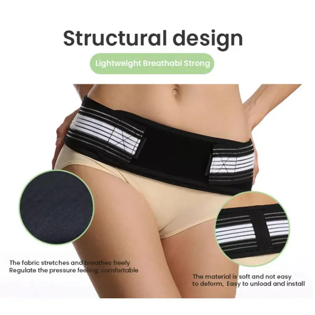 Support Lumbar Hip Belt Relieve Sacroiliac SI Joint Pain Pelvic Lower Back Massager Waist Massage Instrument for Women and Men