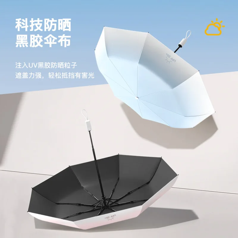 

Градиентный автоматический зонт с 8 косточками, виниловый солнцезащитный зонт, складной зонт, скидка 30%. Творческие тенденции