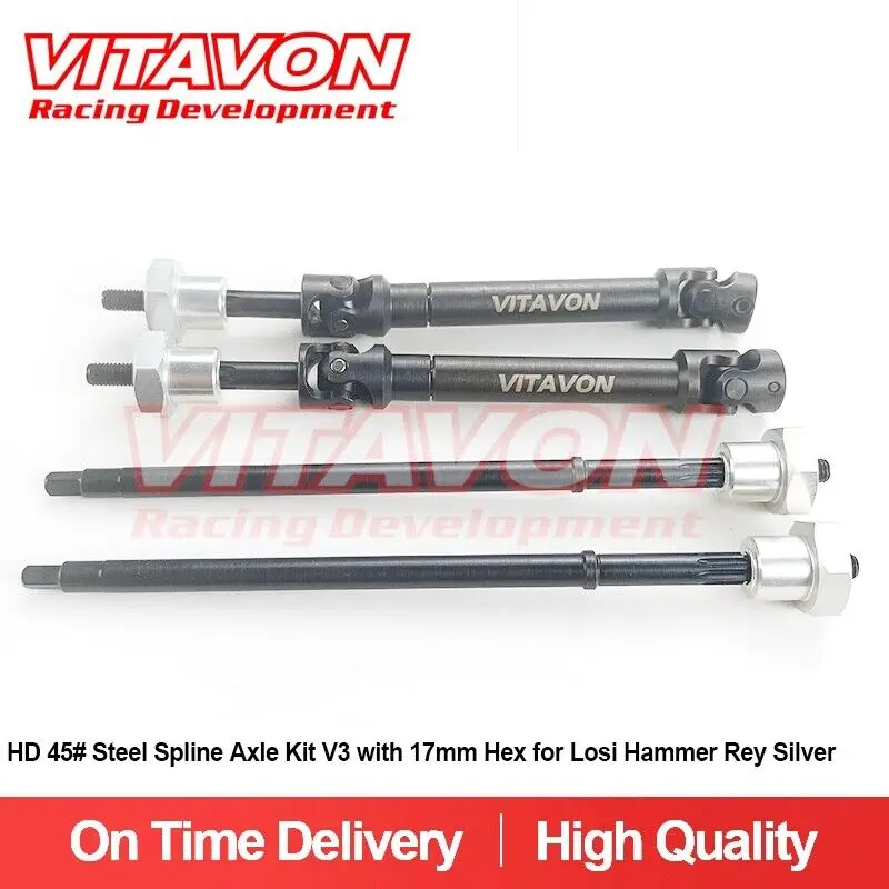 

VITAVON HD 45 # V3 стальной разветвитель комплект оси 17 мм Шестигранная втулка для Losi Hammer Rey Silver
