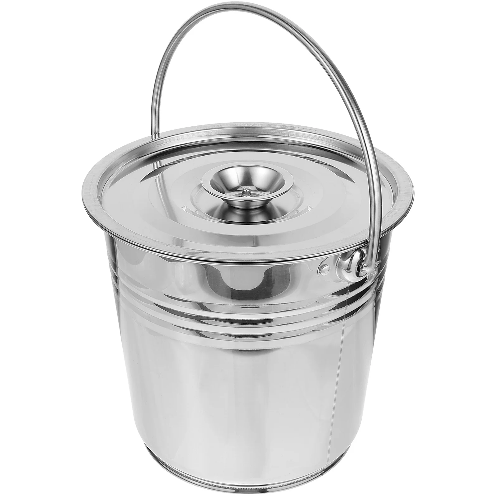 

Stainless Steel Burning Leaves Barrel Cleaning Ash Bucket Storage Can Metal Container Oil Money Incinerator Multipurpose Tools