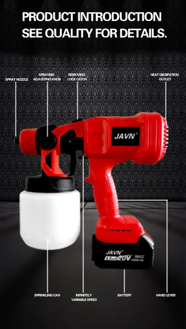 Electric Spray Gun, High Pressure Disinfectant Spray Gun