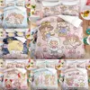 Kawaii MIKKO Bedding Sets Comforter Quilt Bed Cover Duvet Cover Pillow Case 2-3 Pieces Sets Kids Adult Size Cartoon Decoration 1