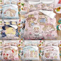 Kawaii MIKKO Bedding Sets Comforter Quilt Bed Cover Duvet Cover Pillow Case 2-3 Pieces Sets Kids Adult Size Cartoon Decoration 1