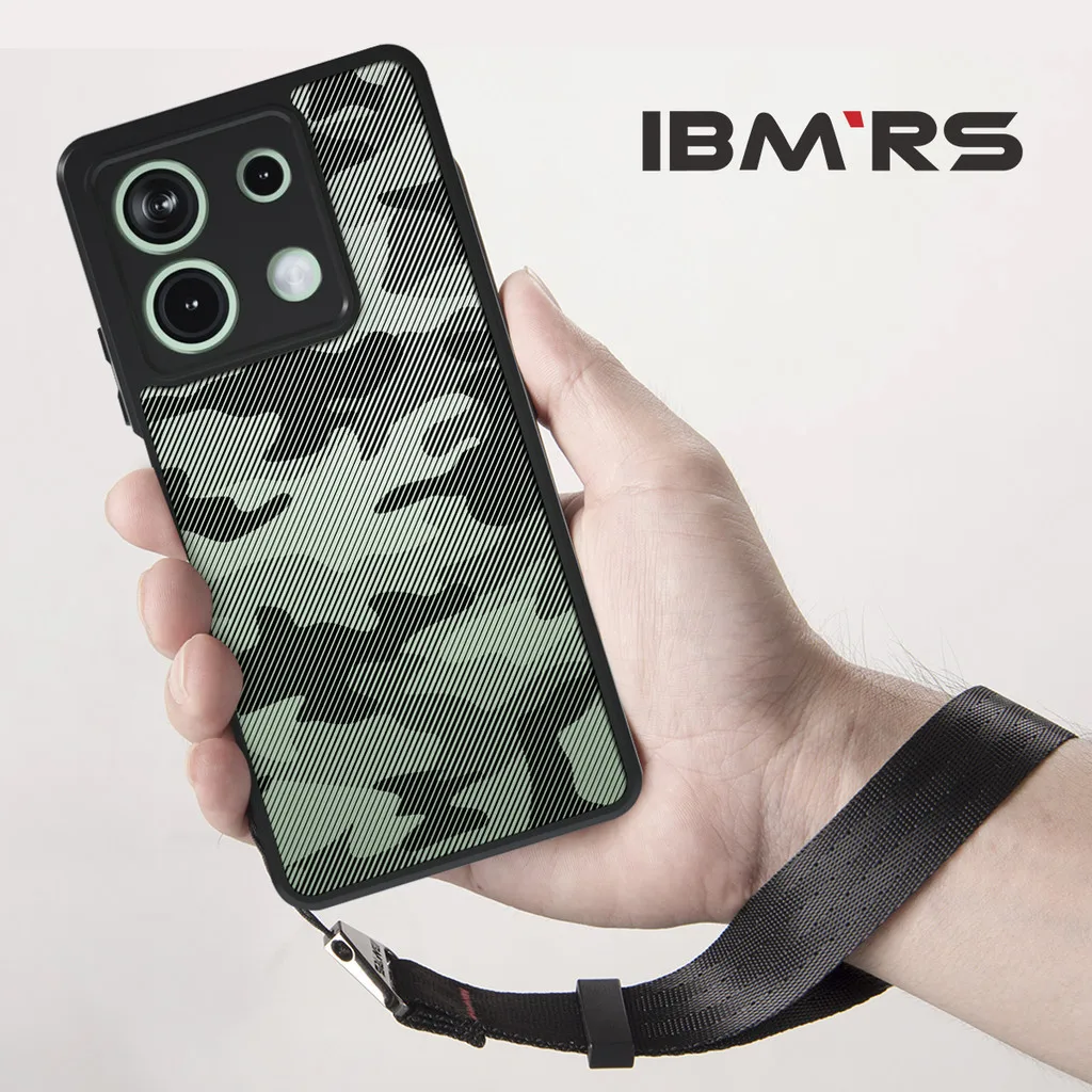 

ibmrs for redmi note 13 4g phone case ,Camo matte Clear transparent protective case(Comes with wrist strap)