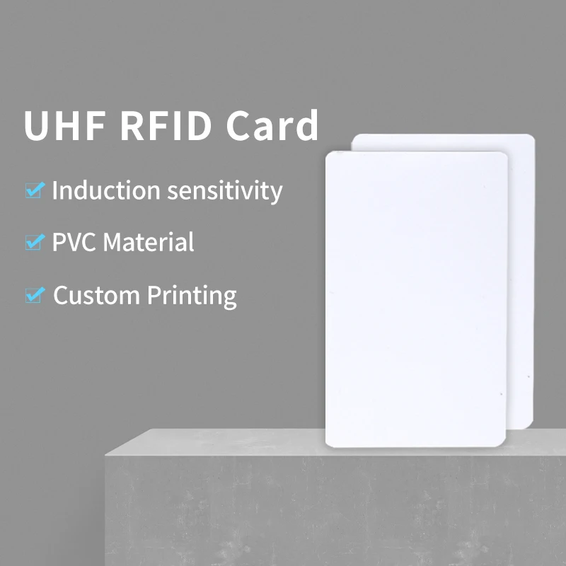 Rfid UHF 6C White PVC Card Size 85.5*54*0.84mm 860-960Mhz Standard