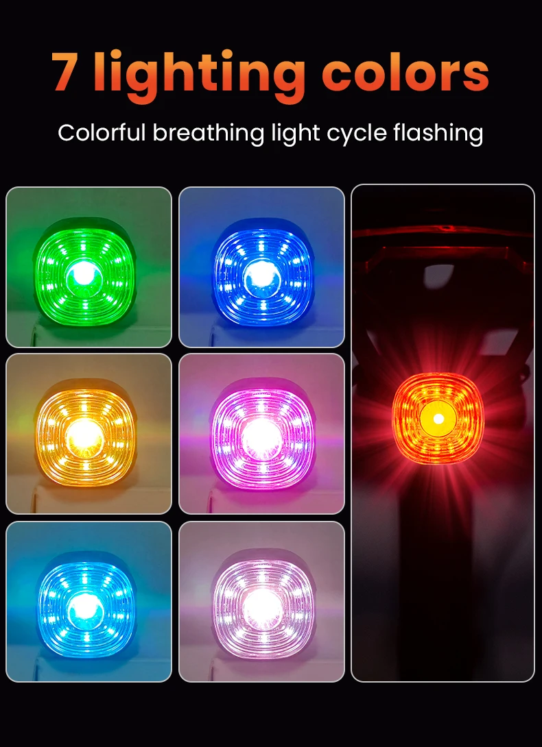 GIYO Bicycle Smart Taillight Rechargeable 6 Modes Waterproof LED GL09S Smart Brake Sensing Rear Light Cycling Seatpost Taillight