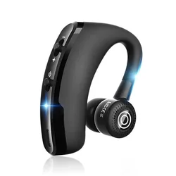 Enhanced Wireless Bluetooth Headphones with HD Microphone and Noise Canceling Technology (V9 - Black)