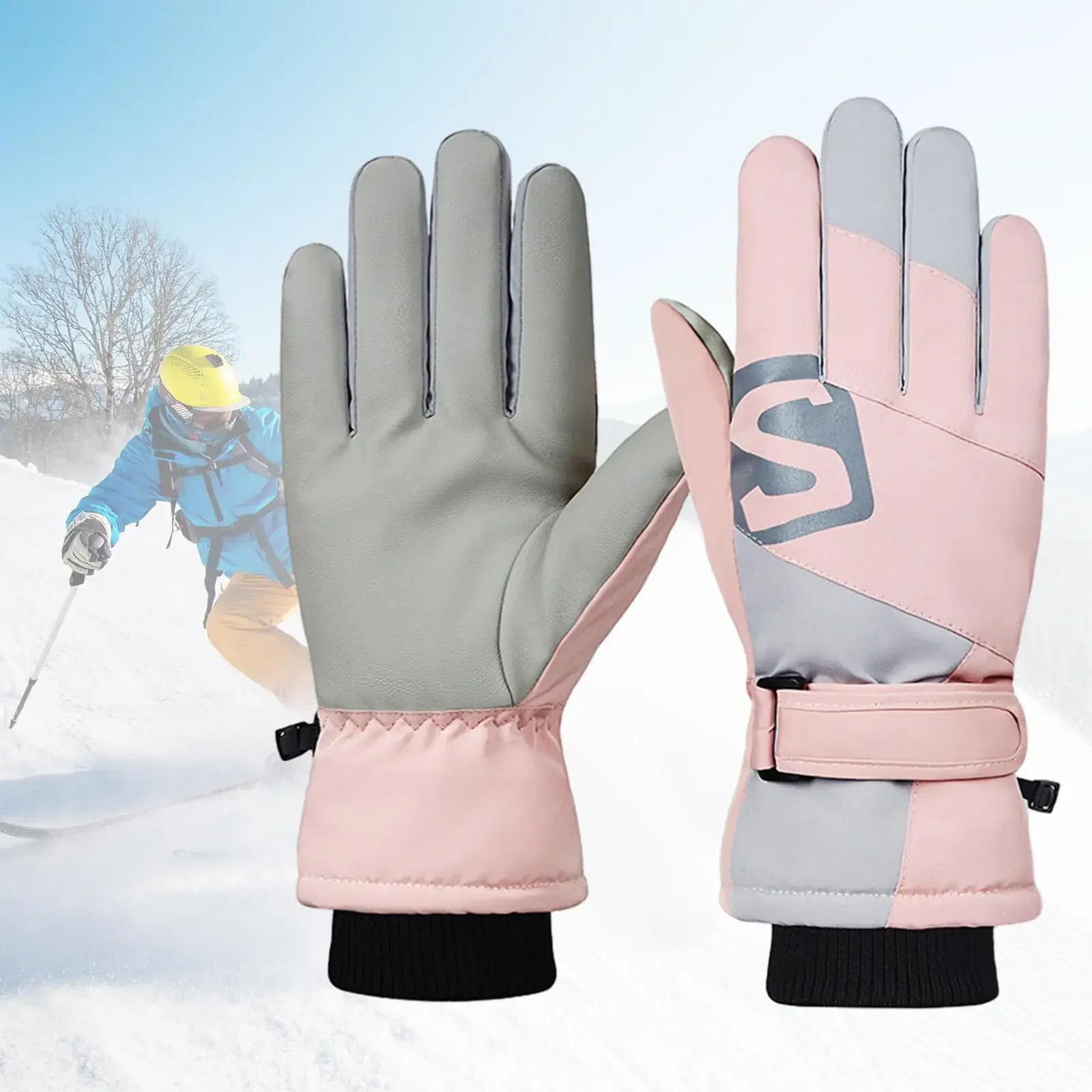 Winter Ski Gloves Touchscreen Mittens Snow Ski Gloves for Snow Skiing Biking 4