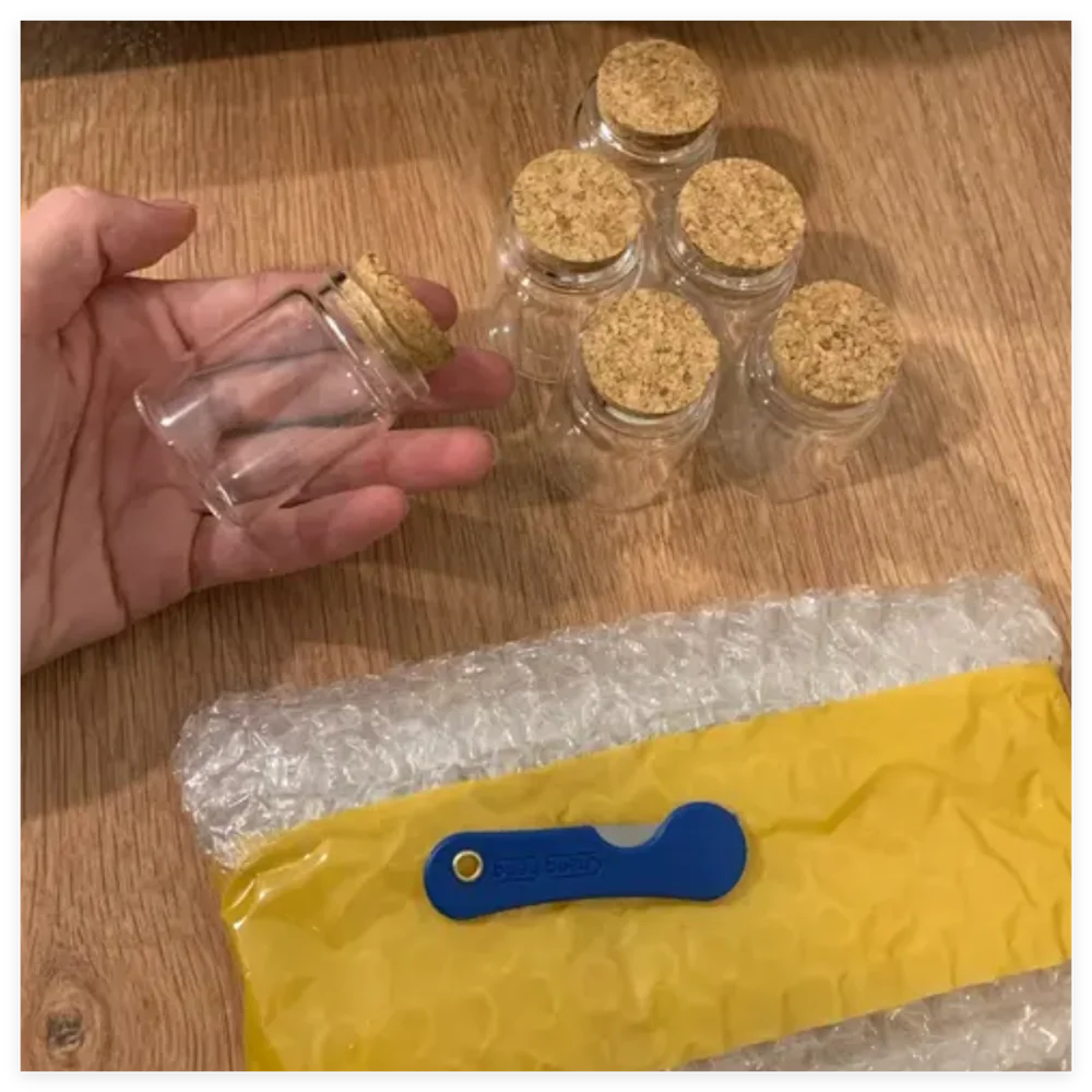 Glass Storage Jars 30ml for DIY Home Decor and Spice Storage