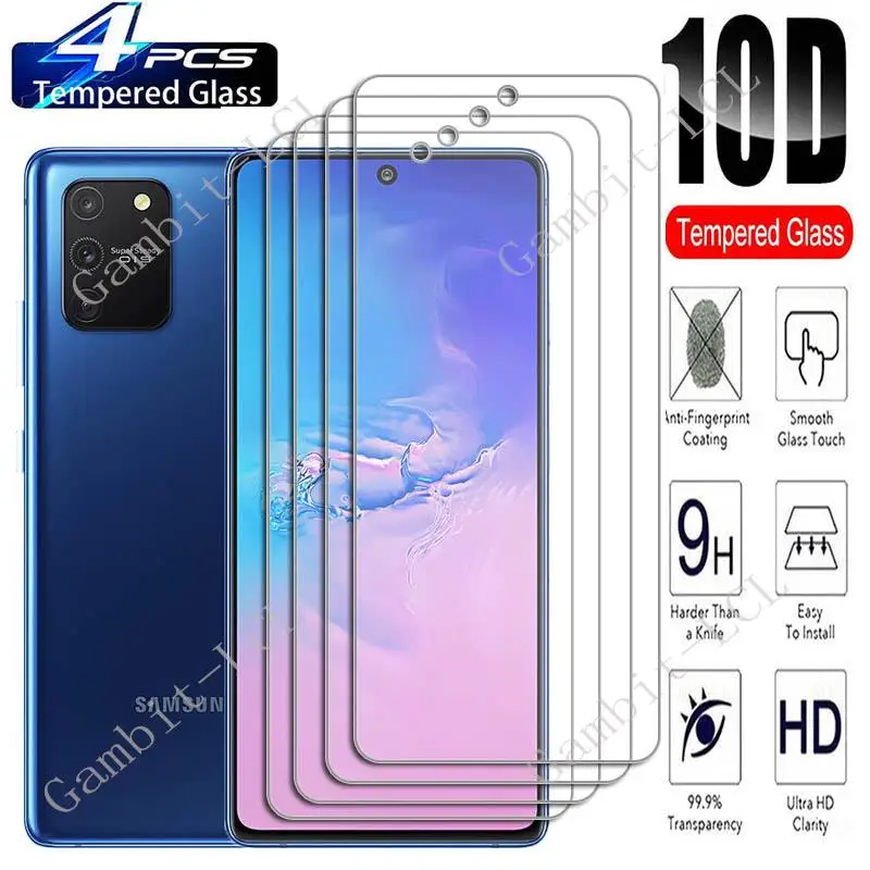 

4 шт., защитное закаленное стекло для Samsung Galaxy S10 Lite 6,7 дюйма