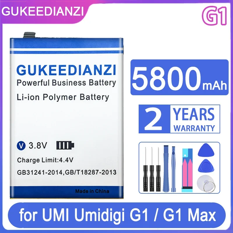 

GUKEEDIANZI Replacement Battery 5800mAh for UMI Umidigi G1/C1 Max G1Max C1Max