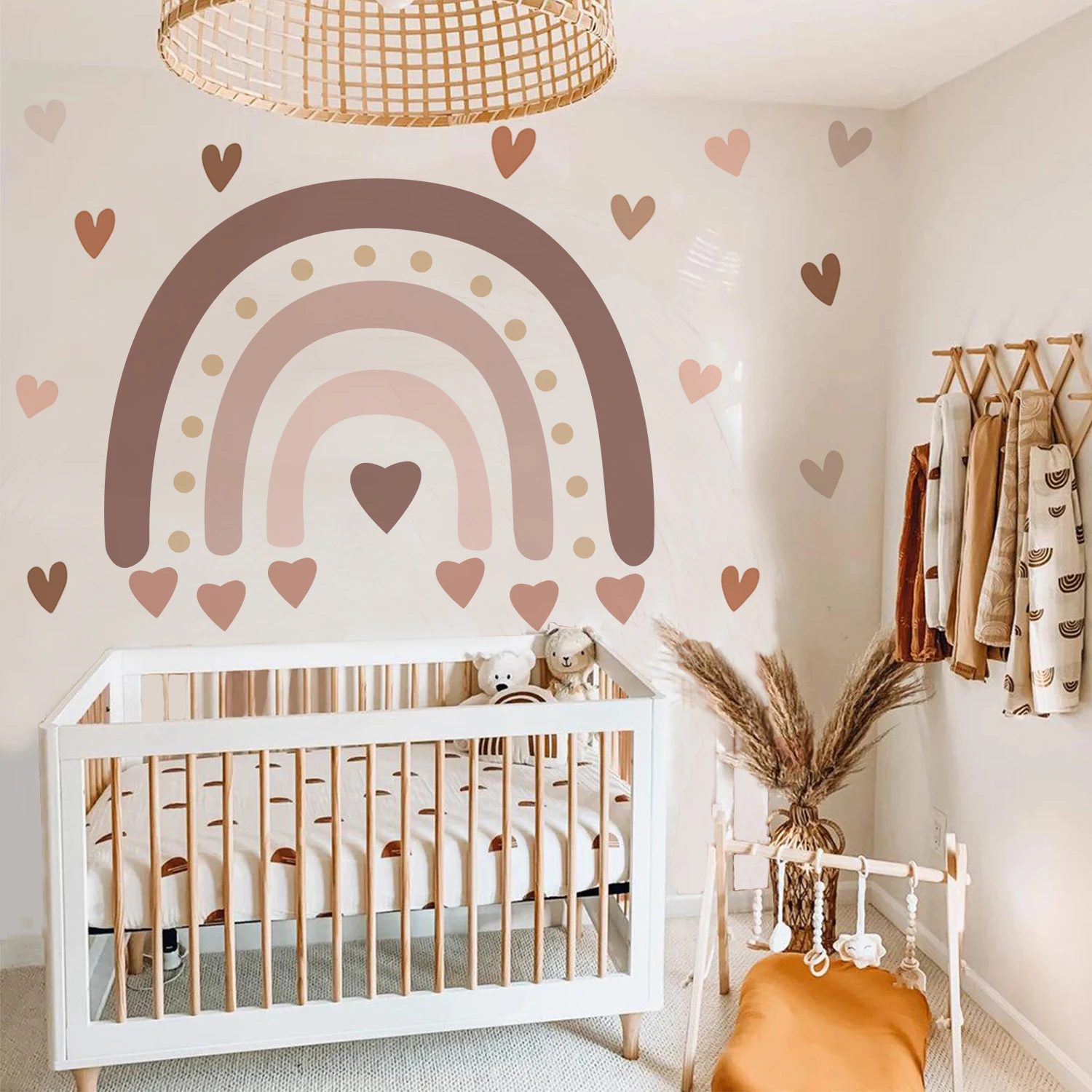 Wall Decals For Girls Room Boho Rainbow Wall Decals - Peel And Stick Sun \u0026  Star Wall Stickers For Girls Bedroom Sun And Stars Nursery Decor, image size:1500x1500