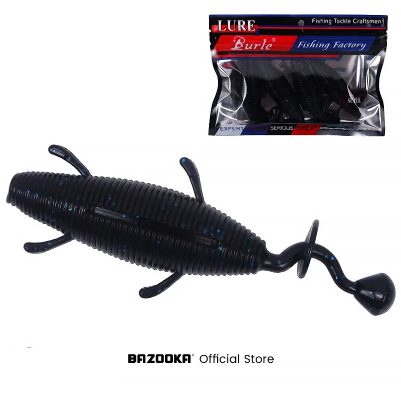 Bazooka TPR Soft Bait Angelköder Silikon Shad Easy Shiner Swimbait Wobbler Wurm Pesca Bass Pike Jighead Jigging Head Winter – Detail 11