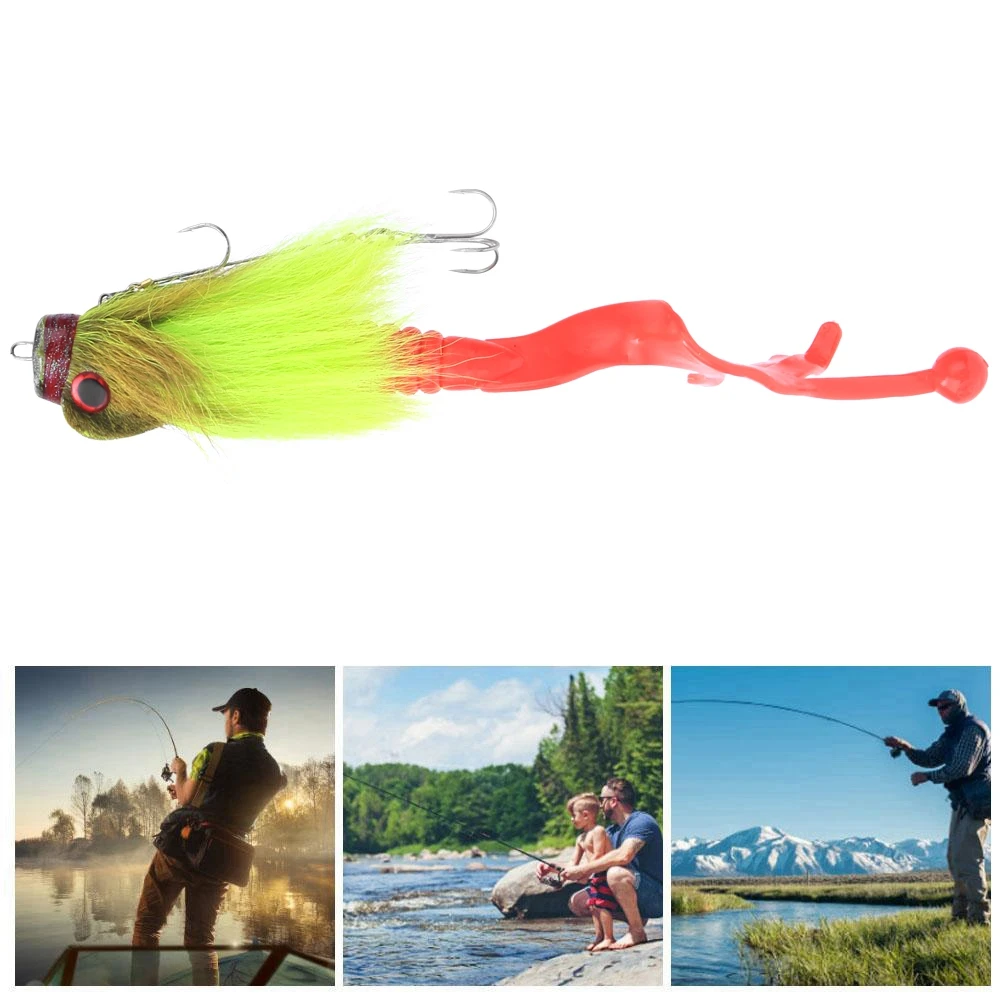 

Simulation Mouse Shape Resin Fishing Lure Soft Bait Tackle With Dual Treble Hook Fishing Tackle Tools