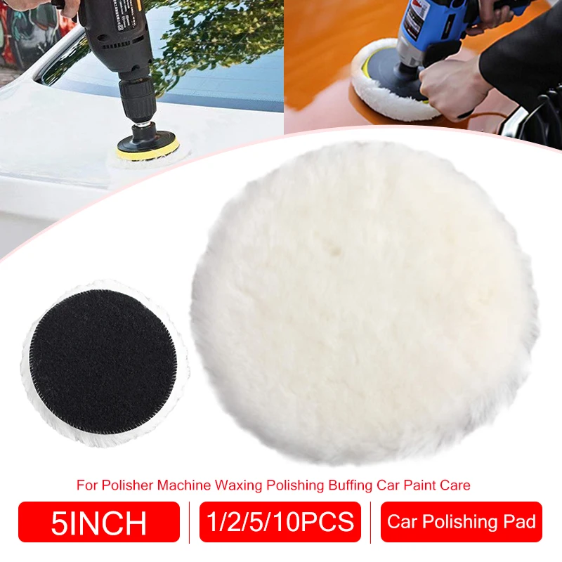 5/10Pcs 5 Inch Buffing Polishing Pad Car Abrasive Sponge Polishing Pad