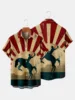 Hawaiian Cowboy Men's Shirt Cool 3D Digital Print Plus Size Western America Men's Top With Pocket Vintage Style Summer Outerwear 3