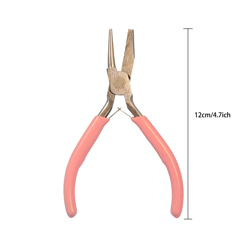 4,7 Zoll professionelle runde konkave Schmuckzange, Präzisionsdraht-Schleifenwerkzeug für DIY-Armbänder, Ringe und Handwerksschmuckherstellung – Detail 10