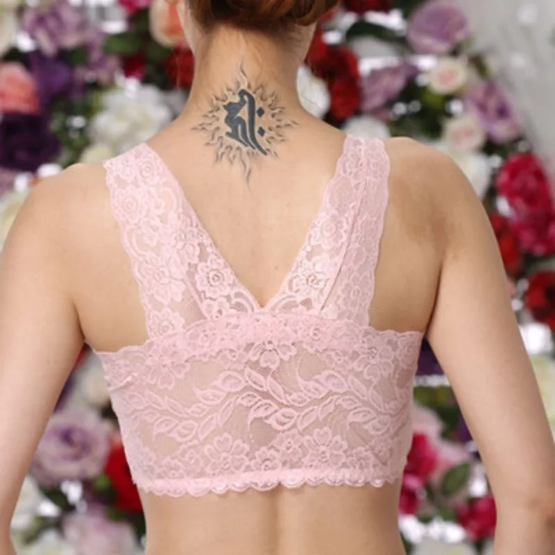 Lace Zero Bondage Seamless Erotic Underwear Women's Vest Fades and Gathers No Steel Ring Erotic Bra Lingerie See Through Bra
