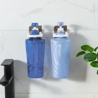 NEW Bathroom Organizer Wall Mounted Shampoo Bottle Shelf Shower Gel Rack Liquid Soap Holder Self Adhesive Shelves Hanger 1