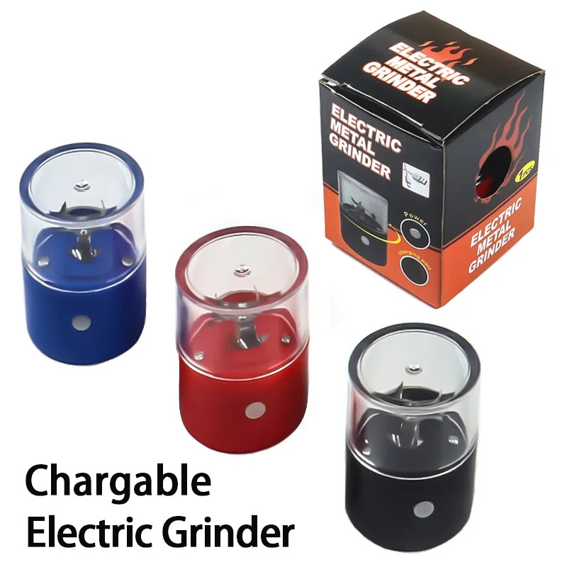 battery powered tobacco grinder Electric Tobacco Crusher Automatic Electric Metal Grinder For Tobacco &  Herbs