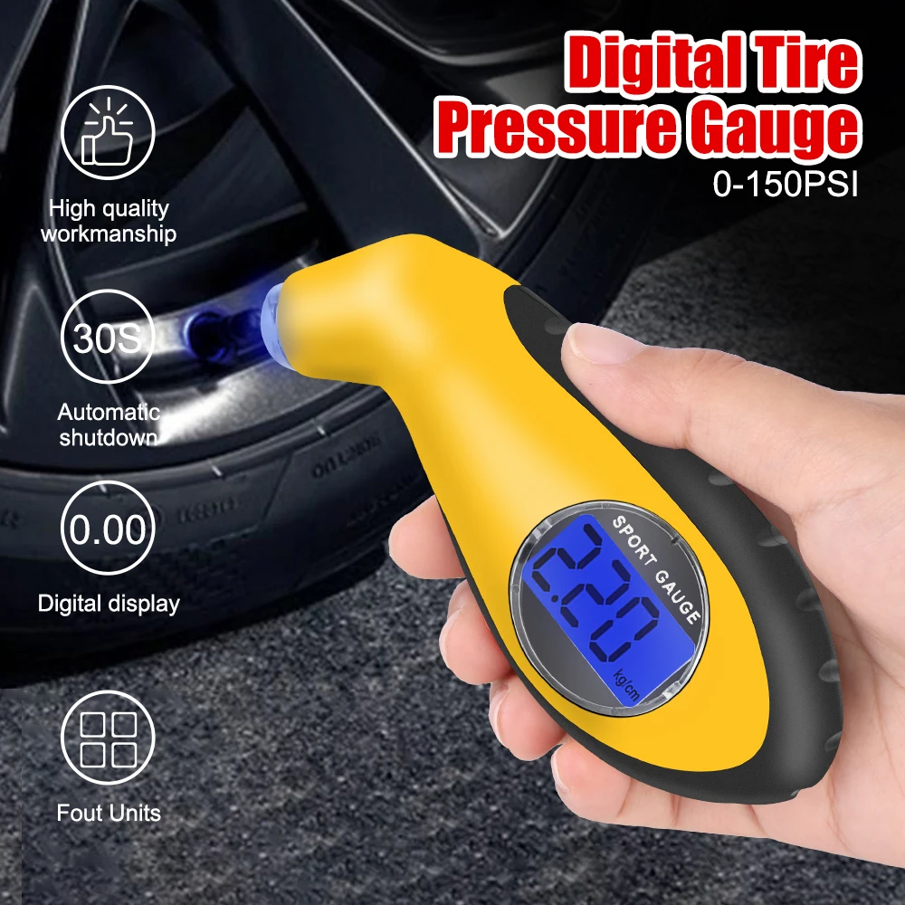 Motorcycle Tire Pressure Monitor Motorcycle TPMS Tire Pressure Sensors 0-6.6Bar Monitor System High Precise Colorful Display Tyre Tester Motorbike Accessories