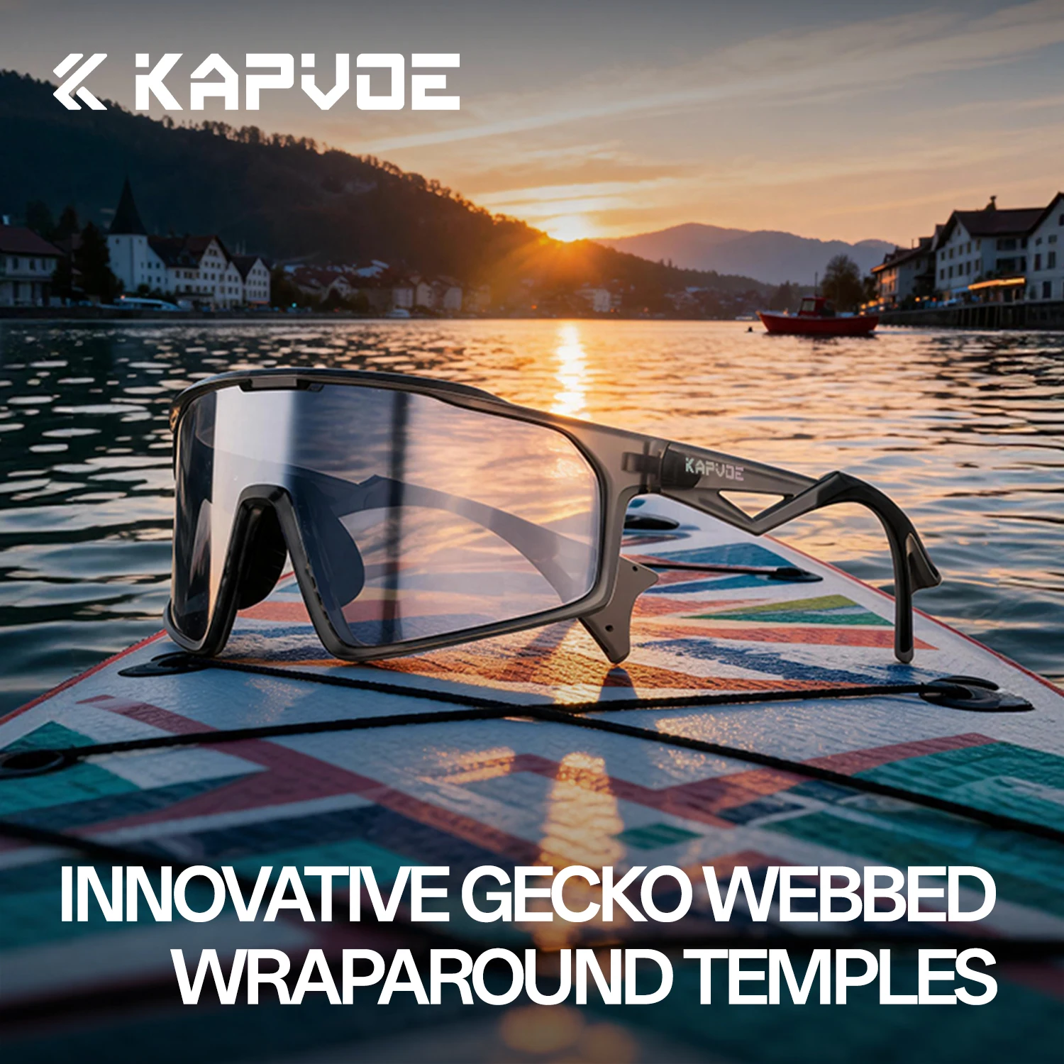 KAPVOE UV400 HD 편광 선글라스 야외 자외선 차단 안경 수상 스포츠 서핑 낚시 및 레저용 세련된 선글라스
