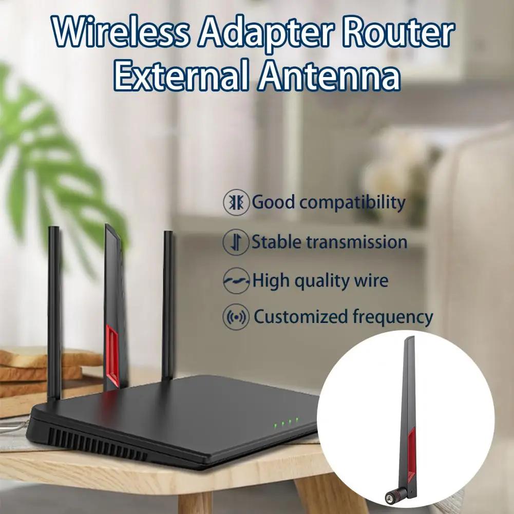 

Router Antenna High-gain 2.4G 5.8G Dual Bands Foldable SMA Male Wide Range Wireless Network Card Adapter Antenna Router Accessor