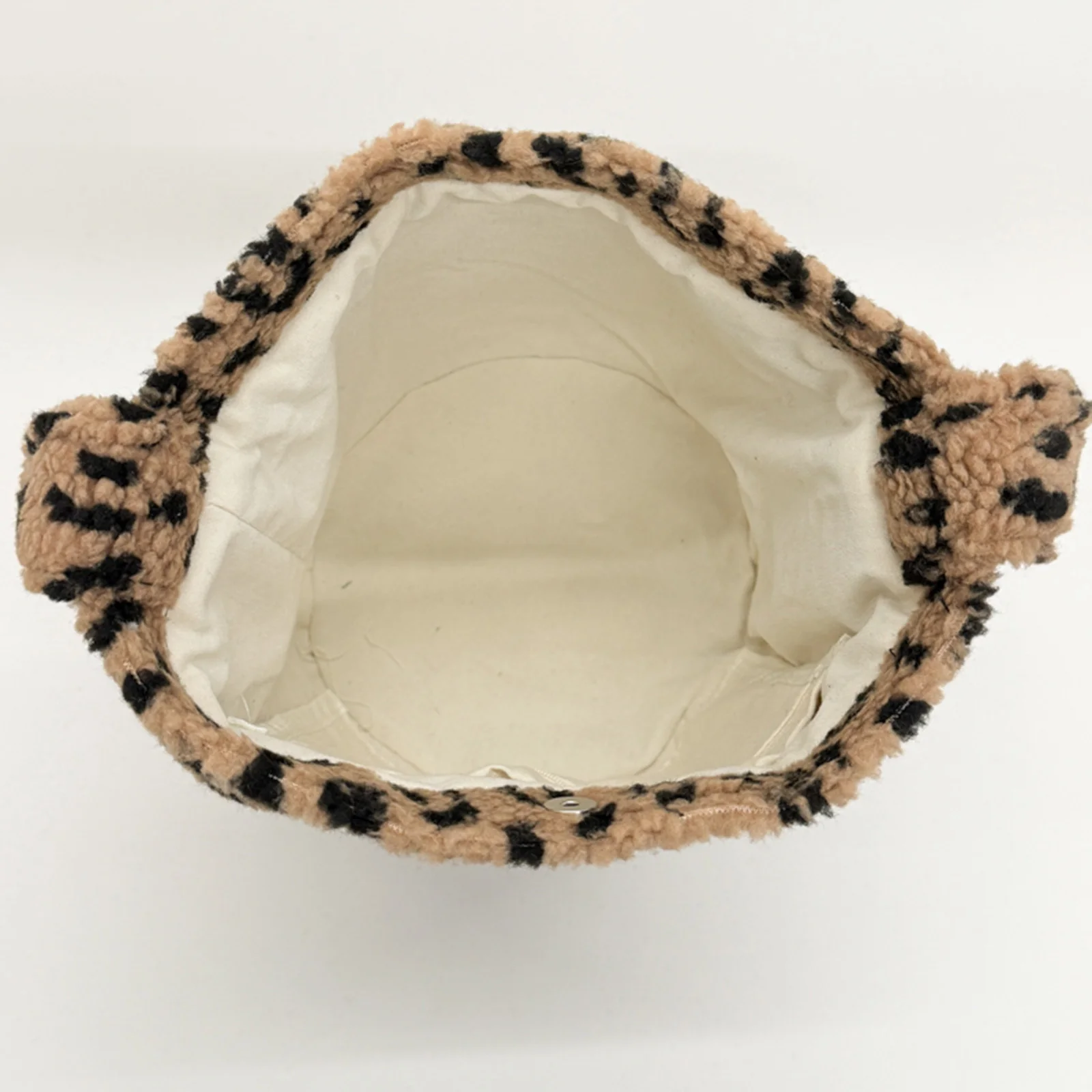 Lamb Wool Shoulder Bag Large Capacity Bucket Bag for Women Travel Shopping Everyday Use