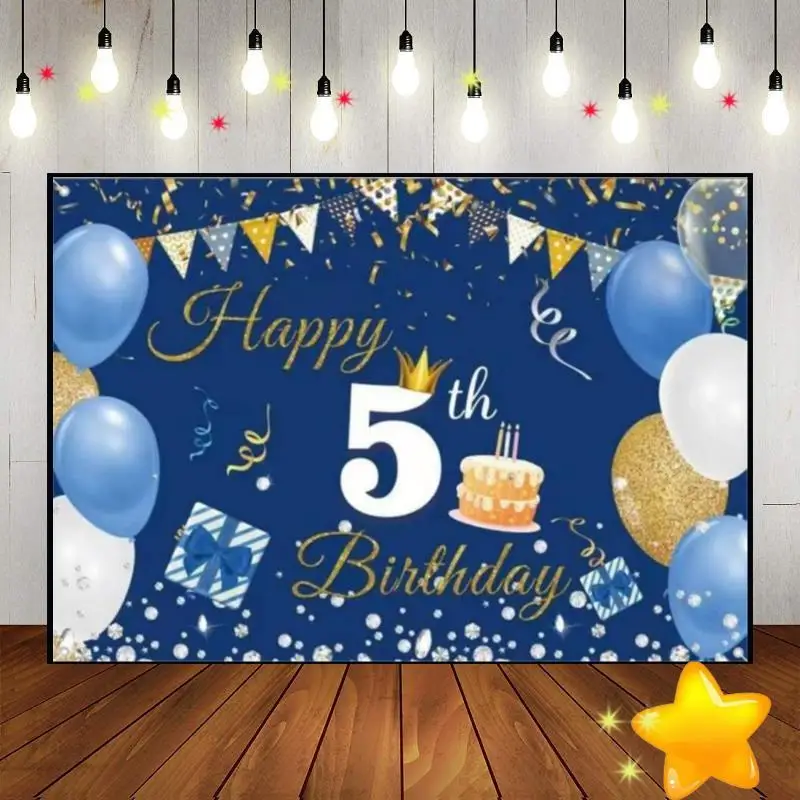 Happy 5Th Birthday Red Background Game Machine Puntelli Per Fotografia Neonato Sweet Custom Background Balloon Hotwheels Boy Comunione