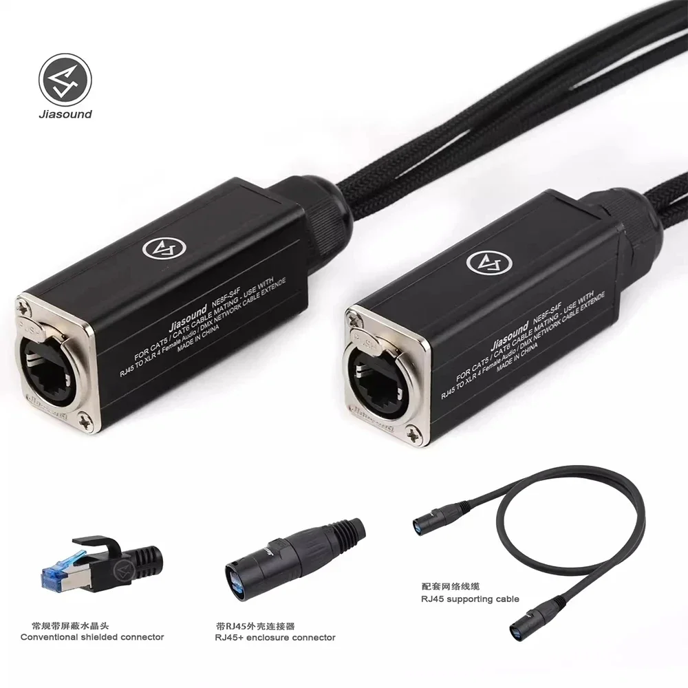 XLR Audio Snake 4 Channel 3 Pin Multi Network Breakout for Stage and Recording Studio Female&Male Cable Stage Audio NE8F-S4M