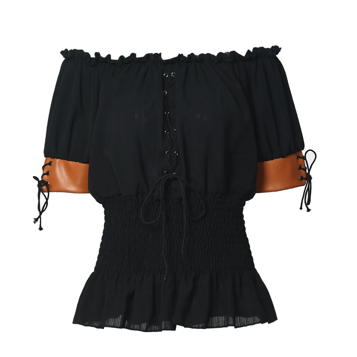 Camisa Negra Camisa Estilo Pirata Mujer Camisa Pirata Para Mujer