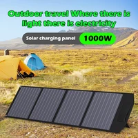 Panneau solaire pliable 2000W, chargeur portable haute efficacité 12V pour camping-car, camping, hors réseau et alimentation de secours 4