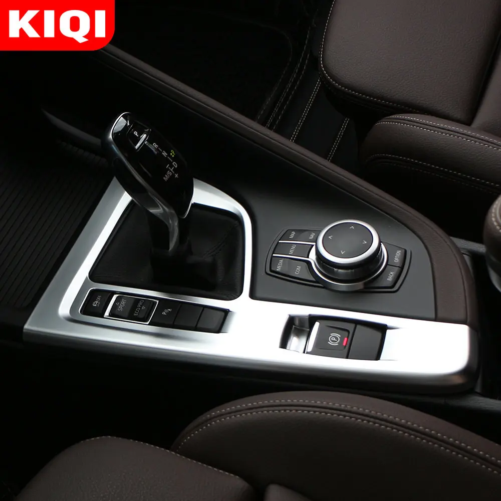 자동차 중앙 제어 기어 패널 커버 트림, BMW X1 F48 X2 F47 2016 - 2022 기어 시프트 노브 패널 장식 스티커 액세서리
