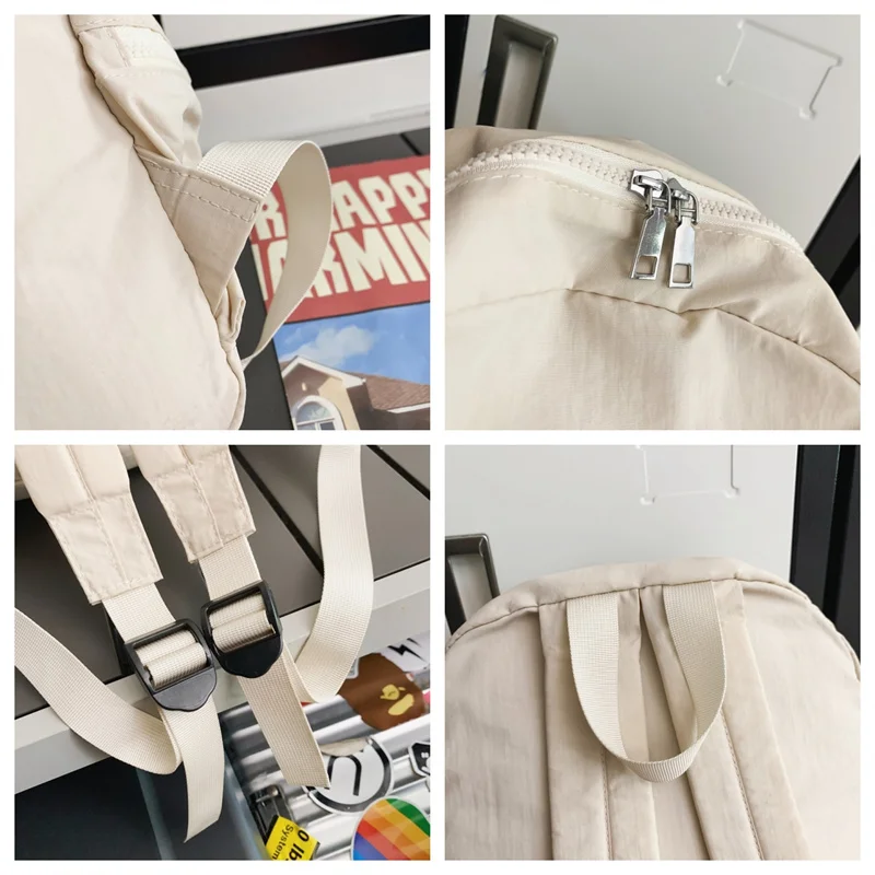Women Versatile Schoolbags Ladies Simplicity Waterproof Nylon Large-capacity Backpacks Female Leisure Fashion Travel Knapsacks