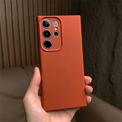 Luxury Liquid Silicone Shockproof Soft Case with Bumper Lens Protection - Samsung S24Ultra (ZP Brick red)