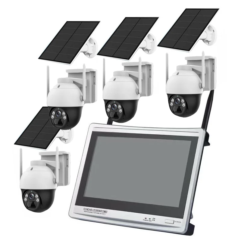 

IP-pro 4ch 3.0Megapixel Wifi NVR with 12 inch mon nitor IP Wifi Dome CCTV Network Ipsy Solar Battery Backup cam mera