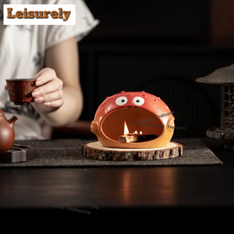 Creative Ceramic Small Porpoise Incense Holder Mist Smoking Steamers Incense Burners Consecrate Censer Tea Items Ornaments Gift