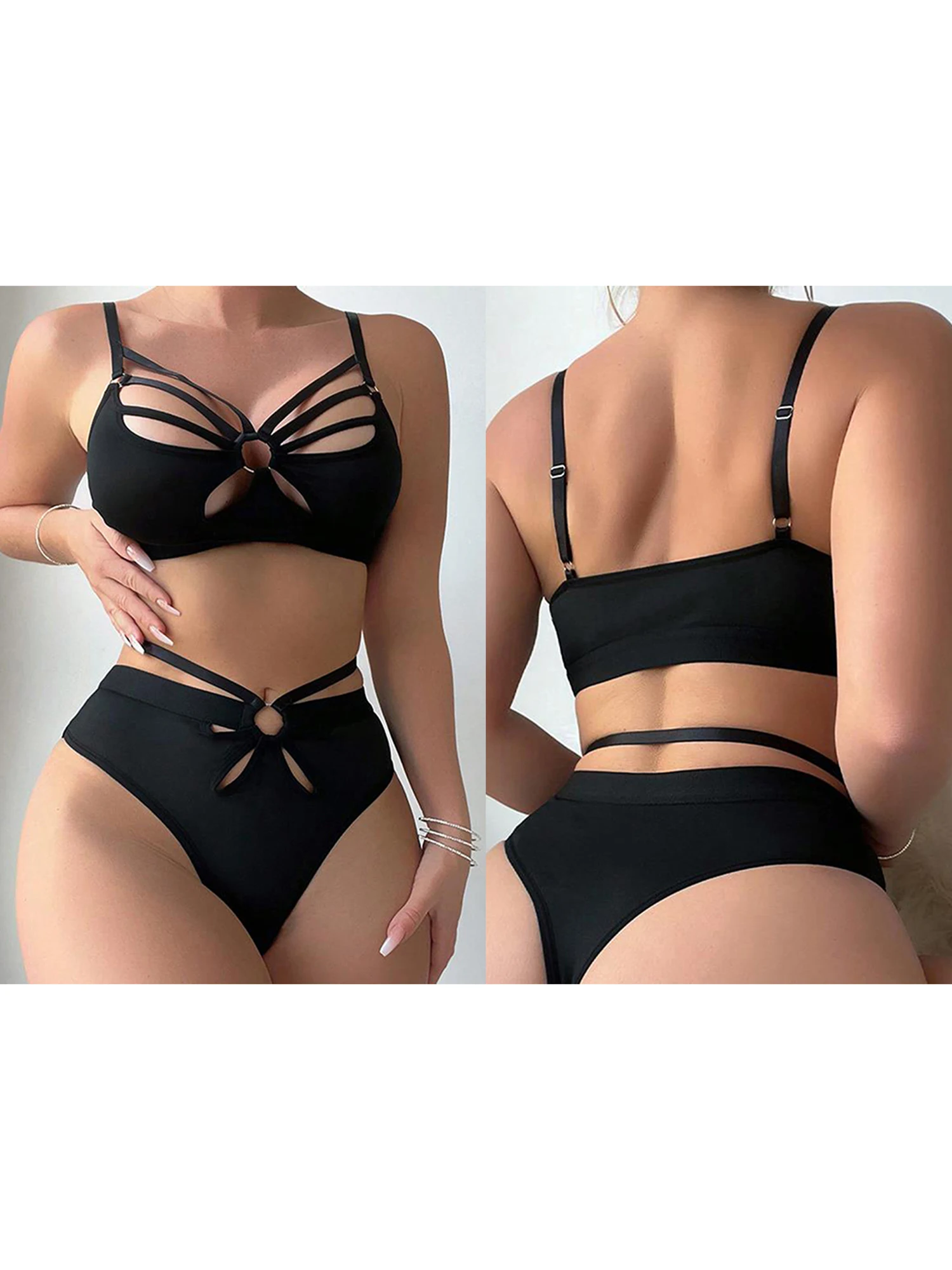 Floral Lace Lingerie Set with Cheeky Panties