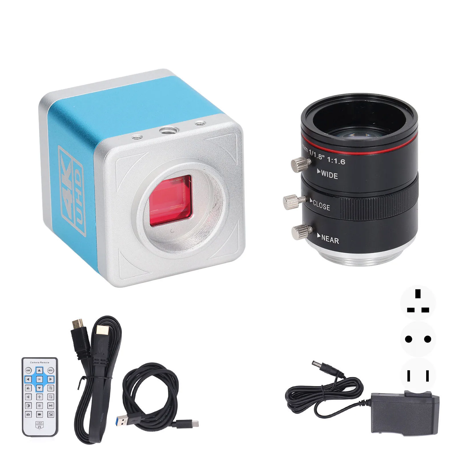 4K 30FPS HD Multimedia Interface Webcam Live USB Webcam with C CS Interface 6‑12mm Manual Focus Lens AC Live Webcam USB Webcam
