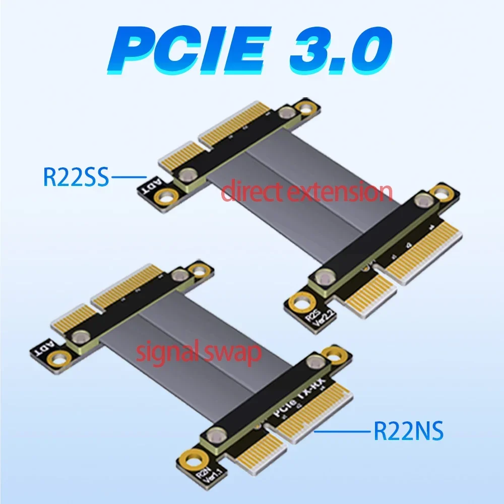 

R22SS R22NS PCI-E 4X PCI Express 3.0 X4 To X4 Riser Male To Male Pcie TX-RX Signal Exchange/Tx-Tx Direct Extension Jumpers Cable