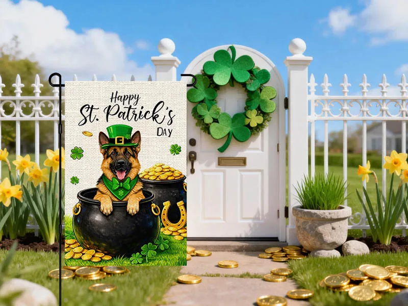 St. Patrick&amp;#39;s Day flag 12x18 double-sided