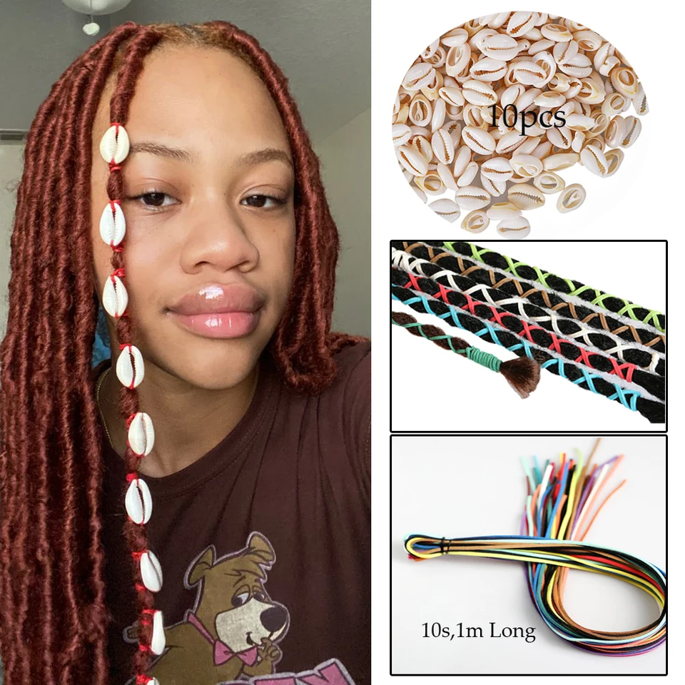 Hair Braiding beads Dreadlocks beads Ethnic-inspired Cowrie Shell braids  Beads