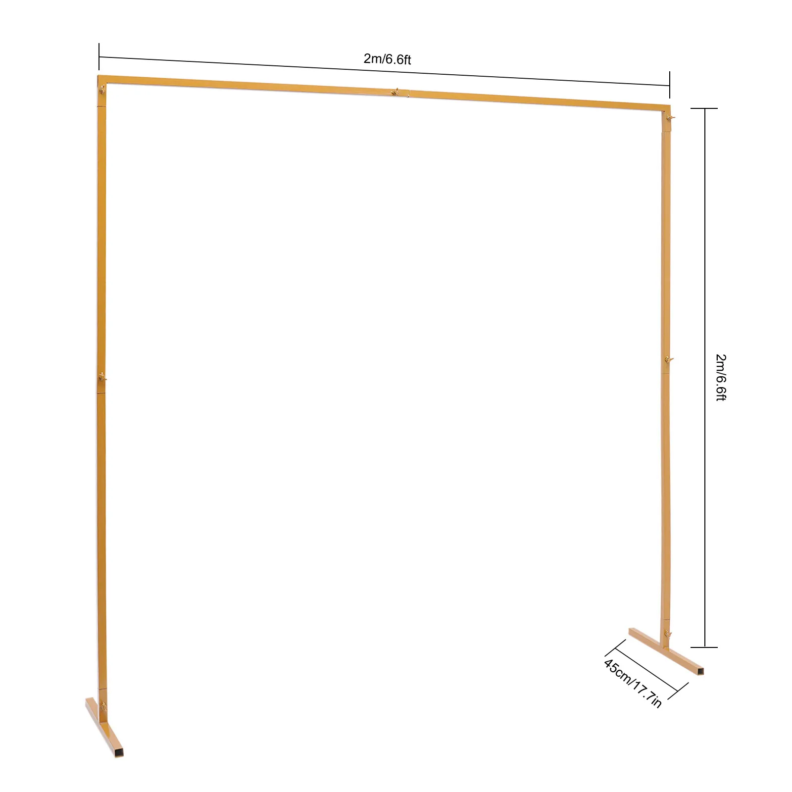 Metal Square Arch Wedding Backdrop Party Decorative Frame Garden Balloon Arch Rack 6.6*6.6ft Christmas Thanksgiving wedding arch stand party arch set wedding arch set balloon arch kit