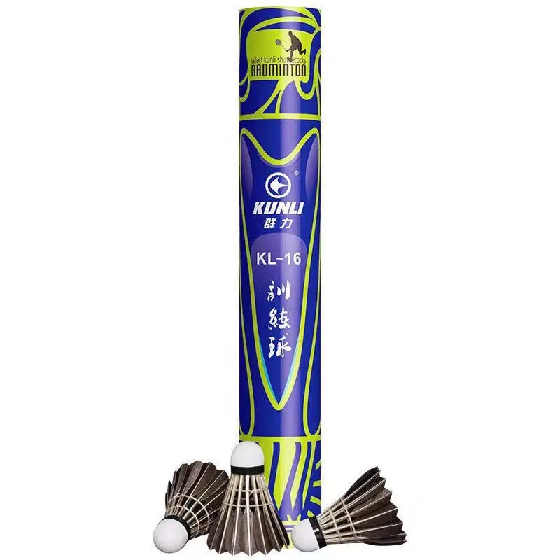 Badminton ganzenveren zwart, 12 stuks, trainingsmateriaal voor schoolleerlingen, weerstandstraining_voghion.com