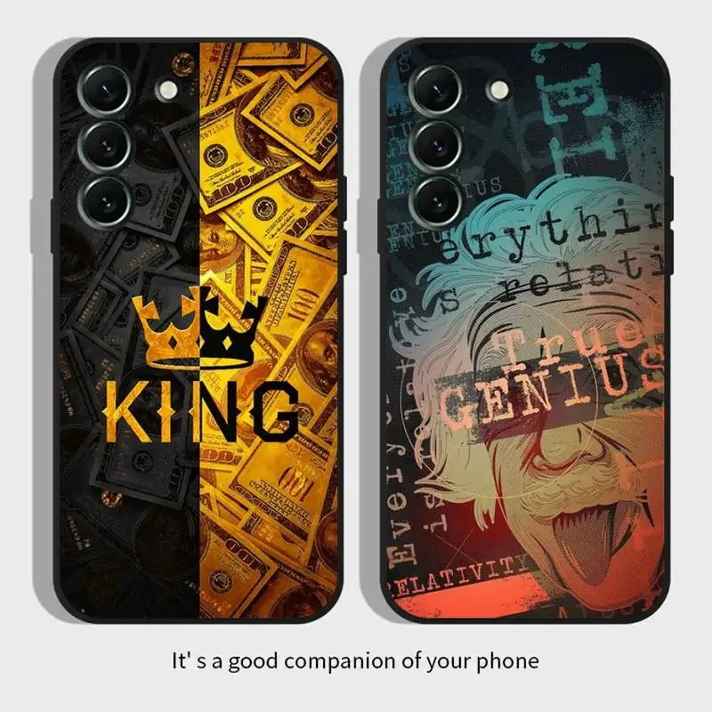 Custodia Per Telefono Con Design Cash Art In Oro Per Samsung Galaxy,S,23,22,21,20,10,E,9,8,7,6,5G,Plus,Edge,Ultra,Lite Cover Morbida Nera