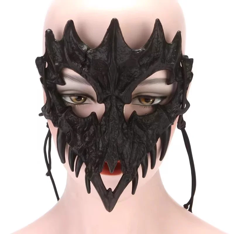 Halloween Gothic Half Skull Mask Anime Yasha Demon Horror Party