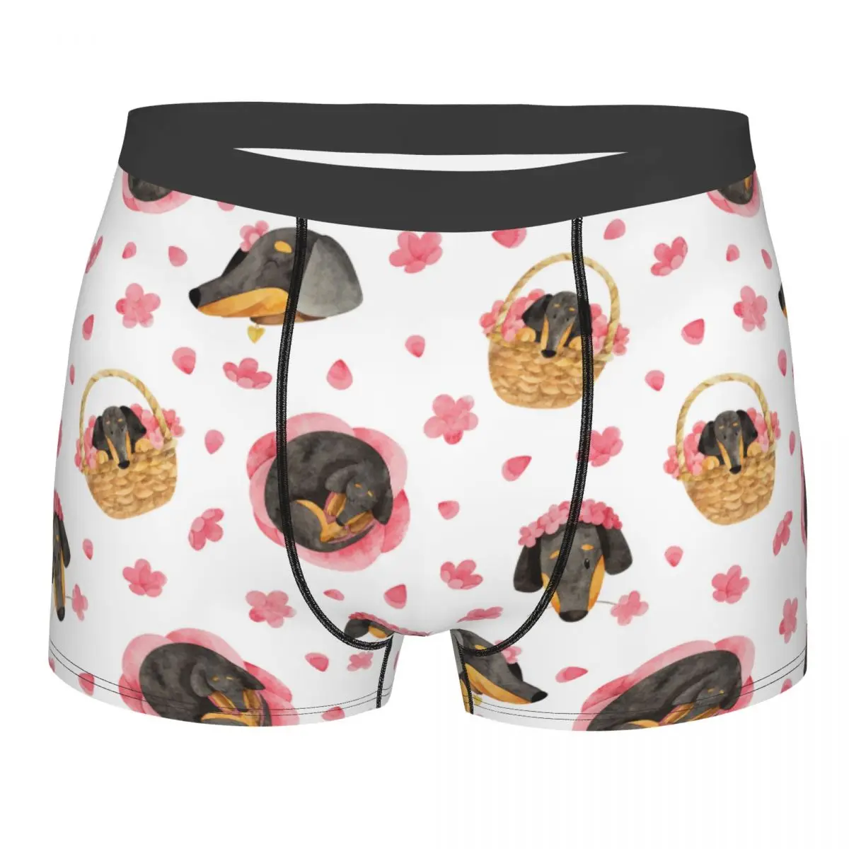 

Men Boxer Shorts Panties Cute Cartoon Dog Dachshund Animal Breathable Underwear Homme Fashion S-XXL Underpants