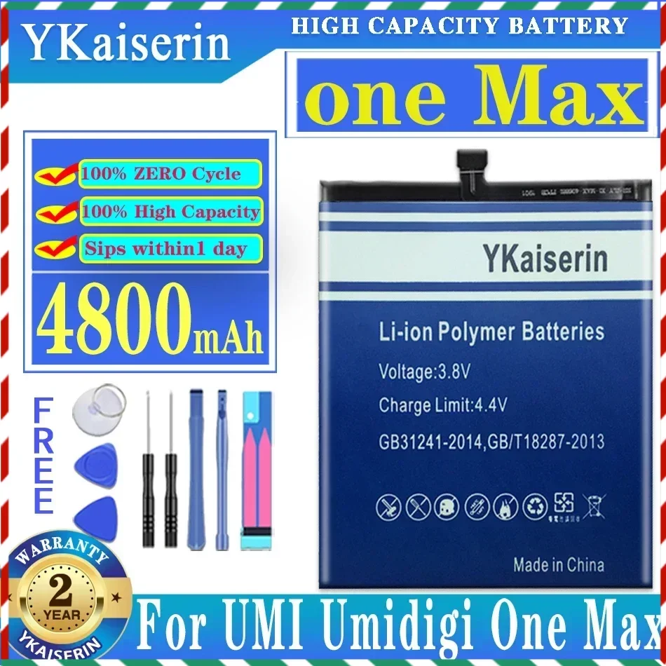 

YKaiserin One Max 4800mAh Battery for UMI Umidigi OneMax High Quality Replacement Backup Batteria Batteria + Track NO